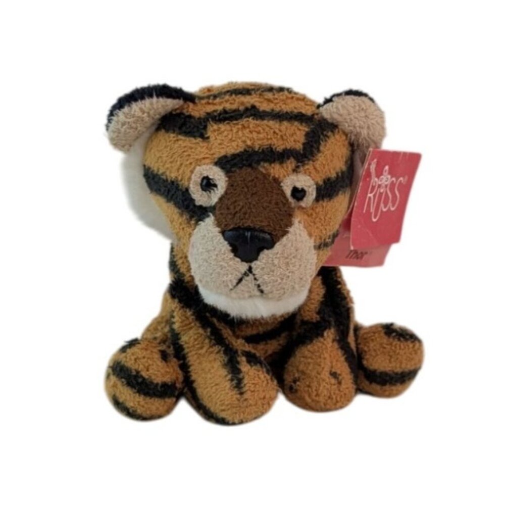 Russ Berrie Luv Pets Thor Tiger Plush Terry‎ Bean Bag Toy 5" with Tag